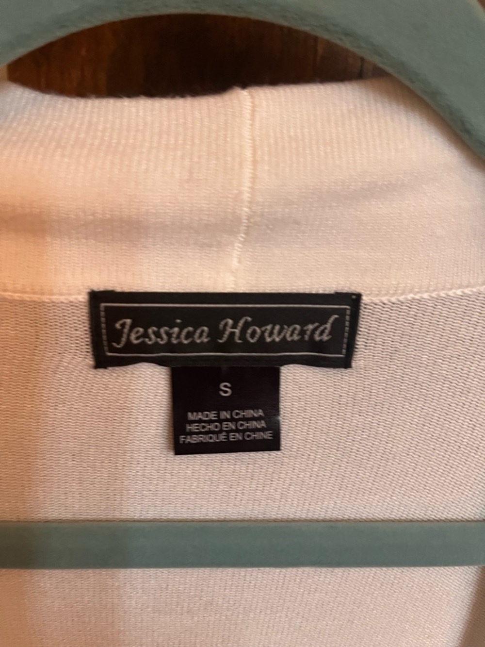 Jessica Howard White Open-Front Cropped Cardigan - Picture 3 of 3